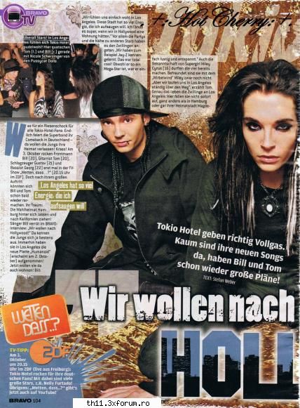 :( news;tokio hotel - we want to go to hollywood